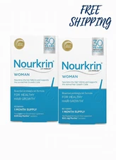 2X Nourkrin Woman 60 Tablets - Hair Growth & Loss Support, 2 Month Supply