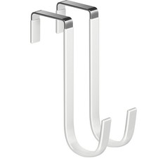 Over The Door Hooks 2 Pack Heavy Duty Single Towel Robe Rack Shower Hanger f