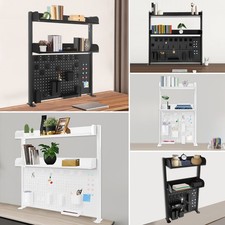 Clamp On Desk Organizer Shelf Multipurpose Countertop Hutch Bookshelf Desktop UK