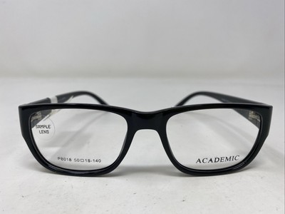 Academic P9018 C1 50-18-140 Black Plastic Full Rim Eyeglasses Frame  T23