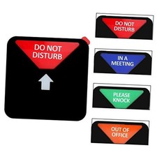 Office Door Signs, 5 Inch Diameter, Do Not Disturb Sign, Out of Office Black