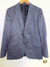 Robert Graham Designer Blue Pinstripes Blazer Size 38 100 Wool Excellent