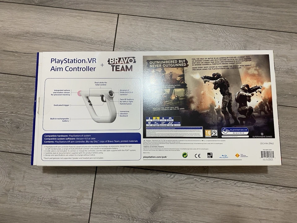 PlayStation VR Aim Controller + Bravo Team PS4 (Original Packaging) New Unused - Image 3 of 4