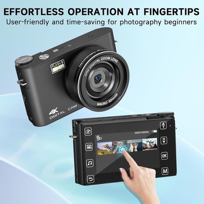 LONGYI 64MP 5K Digital Kompaktkamera | Autofokus, LCD, Vlog