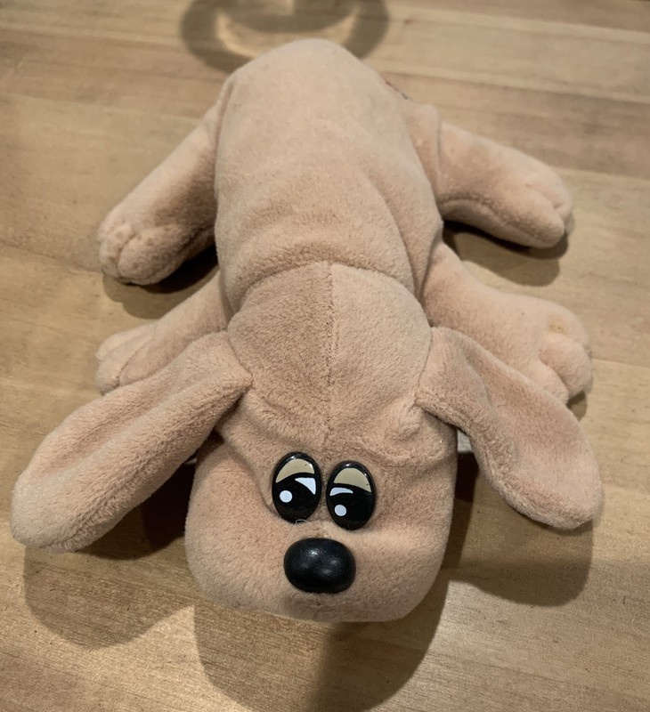 Vintage 8" Tonka 1985 Light Brown Pound Puppy Plush Stuffed Animal