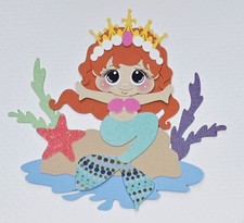 Little Mermaid 2 Red Hair. Scrapbook, Card Making Paper Piecing