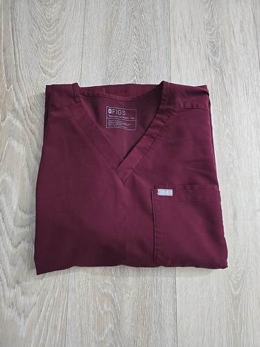 FIGS Leon Three-Pocket Scrub Top Technical Collection Burgundy Gr. XXL - Bild 6 von 6