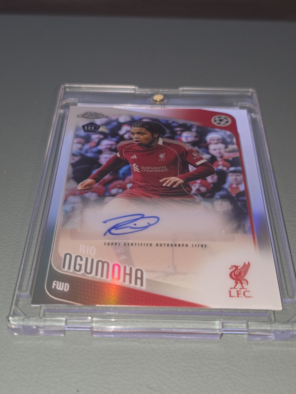 2025-26 Topps Chrome Rio Ngumoha RC Auto Refractor view 8