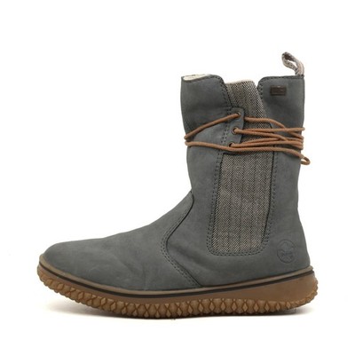 Rieker Damen Winterstiefel Stiefelette Grau Synthetik Mittel Boots Stiefel EU 37