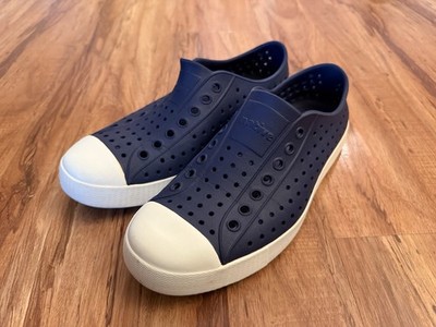 Native Jefferson Slip On Blue/White Water Shoes Unisex M6 W8 Perforated Outdoor