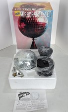 Vtg Mirror Disco Ball Lite F/X Attitude Lighting Mirror Ball Set New Open Box