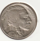 1937 US Indian Head Buffalo Nickel FULL DATE Rare 89 Year Old Collection Coin