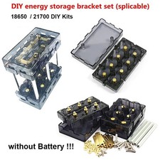 1 Set 12V 24V 48V DIY Spliceable Solderless Battery Box 18650/21700 Holder Kits