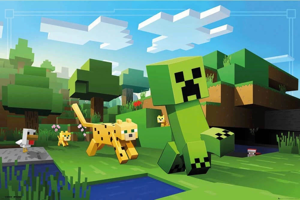 Minecraft - Ocelot Chase - Maxi Poster 91.5cm x 61cm - BRAND NEW AND SEALED