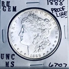 1888 BU GEM MORGAN SILVER DOLLAR UNC MS+++ U.S. MINT RARE COIN 6707