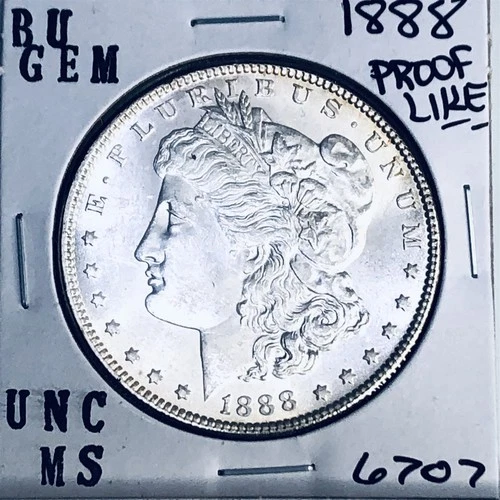 1888 BU GEM MORGAN SILVER DOLLAR UNC MS+++ U.S. MINT RARE COIN 6707