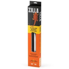 Zilla Reptile T8 Slimline Desert Pet Habitat Light Fixture with 15 Watt Fluoresc