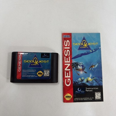SeaQuest DSV Sega Genesis Game 1994 Cartridge & Manual Tested