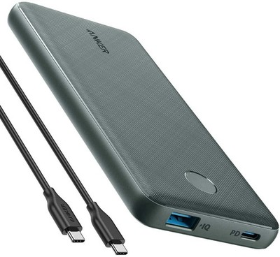 ANKER POWERCORE SLIM 10000 PD GREEN, 10000MAH PORTABLE USB-C - - Scratch & Dent
