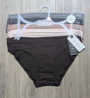 DANSKIN organic cotton & spandex hipsters pack of 5