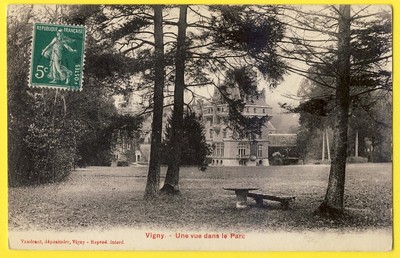 cpa 95 - VIGNY (Val d'Oise) Le CHÂTEAU vom PARK aus gesehen