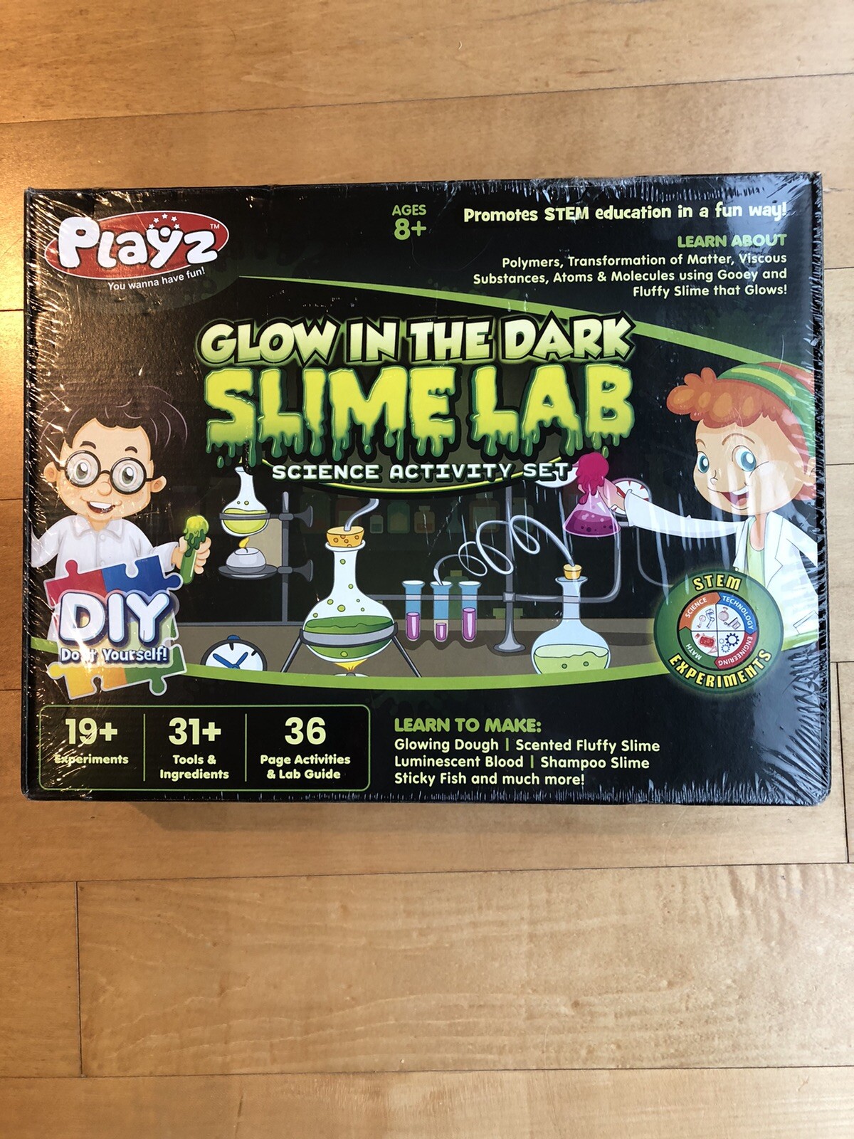 glow in the dark slime science kit