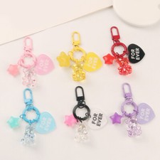 Crystal Bear Keychain Earphone Bag Decoration Keychain Pendant Cut;