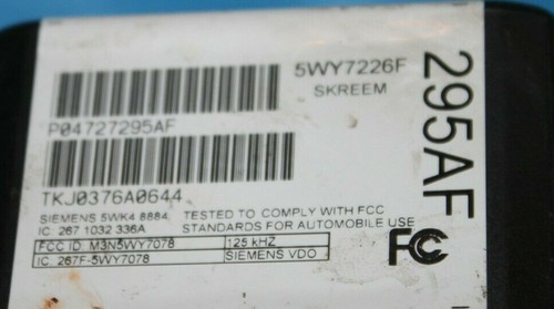 P04727295AF 04-06 DODGE G.Caravan / Town & Country Anti-Theft Immobilizer SKREEM - Picture 2 of 4
