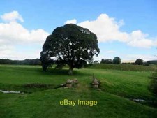 Photo 6x4 Grassland at Underley Park The bridge crosses a drainage channe c2016