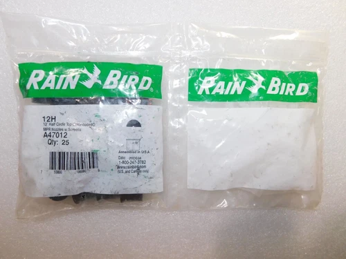 RAIN BIRD 25 PACK 12H A47012 12' HALF CIRCLE TOP COLOR CODE MPR NOZZLES &SCREENS