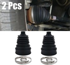 CV Boot Cover Universal Silicone CV Axle Boot Dust Cover Ball Head Clamp Kit x2