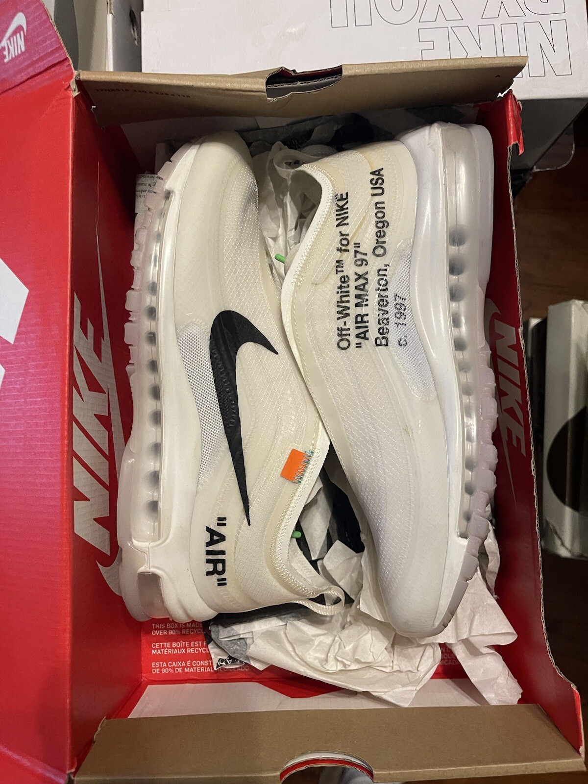 OFF WHITE X NIKE Taglia 8 5 Nike Off White x Air Max 97 OG The Ten VNDS OG TUTTE SENZA CERNIERA