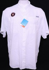 Houston Astros Mlb Columbia Pfg Baseball Button Up Tamiami Fishing Shirt Men S M For Sale Online Ebay
