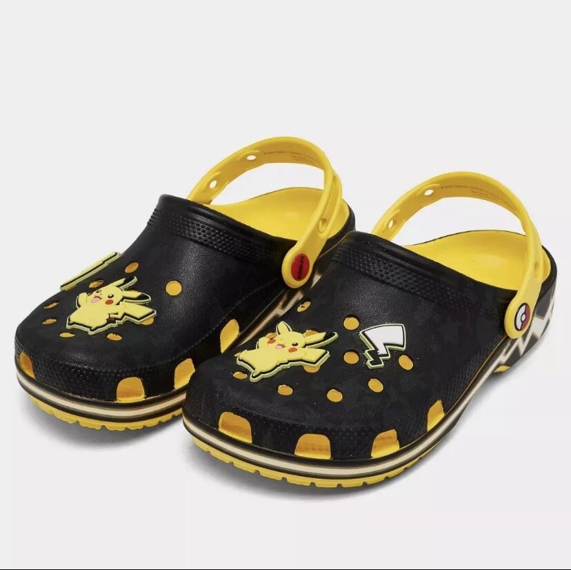 NWT  Kids\' Crocs x Pokemon Pikachu Classic Clog Shoes J4 M4 W6 - Brand New⚡️ Kids main image 3
