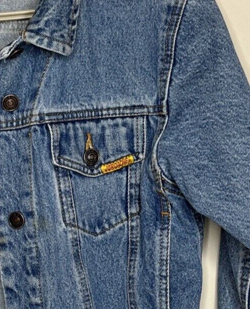 Chaqueta vaquera vintage Jordache niñas jóvenes, talla grande 12/14 chaqueta vaquera abrigo de otoño Foto 3 de 4