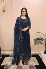 Designer New Faux Georgette Salwar Kameez With Dupatta For Wedding  Reception