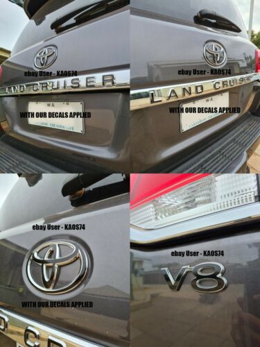 FITS Toyota Land Cruiser V8 LC 200 emblem decals 08 09 2010 2011 2012 2013 2014 - Picture 1 of 12