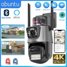 NEW 2023 8MP 4K IP Camera Dual Lens Dual Screen PTZ Wifi Camera Outdoor Waterpro