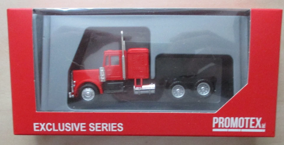 Camión Peterbilt rojo cabina cama Promotex Herpa escala 1/87 HO 25233 Foto 2 de 2