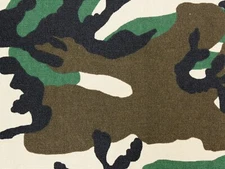 DUCK Canvas CAMOUFLAGE FABRIC 100% COTTON print / 64" W / Sold by the yard