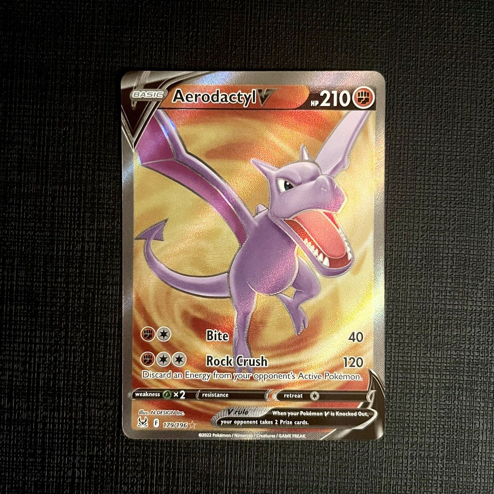 Mavin  Pokémon TCG Aerodactyl V Sword & Shield - Lost Origin 179/196  Regular Ultra Rare