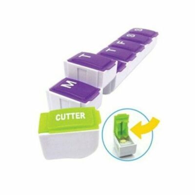 Apex 7-Day Detach N Go Pill Organizer and Detachable with Pill Cutter 1 Count