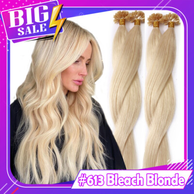 Remy Echthaar Bonding Keratin Hair Extensions Haarverlängerung#300 Strähnen Lang
