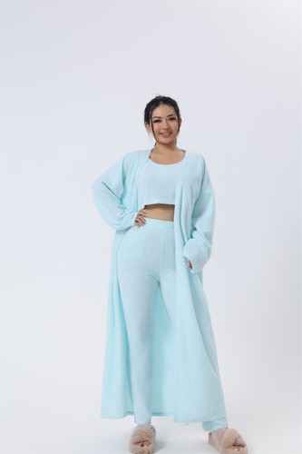 Cozy Pajama Set, 3 Piece Lounge Set, Cute Loungewear, Warm Suit Sets, Matching S - Picture 8 of 16