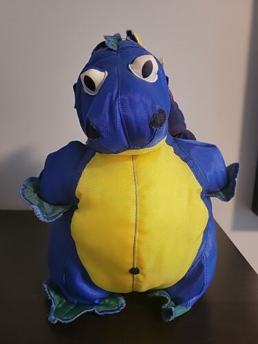 Drag A Long Dragons Junior Manhattan Toy Company Nylon Plush 1992 NEW WITH TAGS - Picture 2 of 8