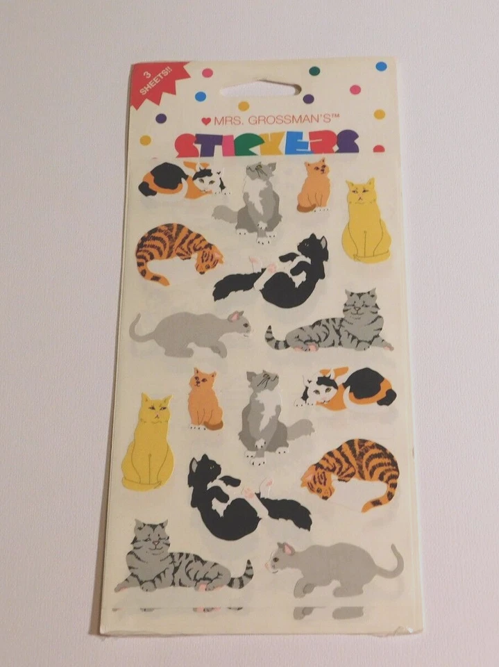MRS. GROSSMAN’S Mrs. Grossman's Stickers Lot of 3 Sheets Brand New in Package ~ Cats~