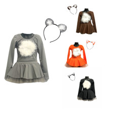 "Fuzzy Friends" Dance Costume / Animals / Bear Cat Mouse Fox / Kids Adults