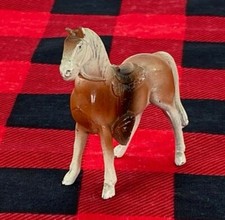 Made In Japan Hollow Cast Metal Horse Toy Figure Painted Saddle