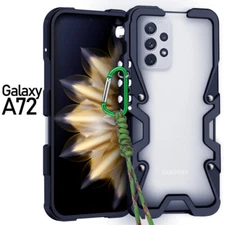 For Samsung Galaxy A72 Case Rock Punk Style Metal Phone border Bumper Frame