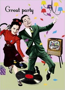 Carte De Voeux Style Vintage Remerciements Invitation Fete Great Party 12cmx17cm Ebay